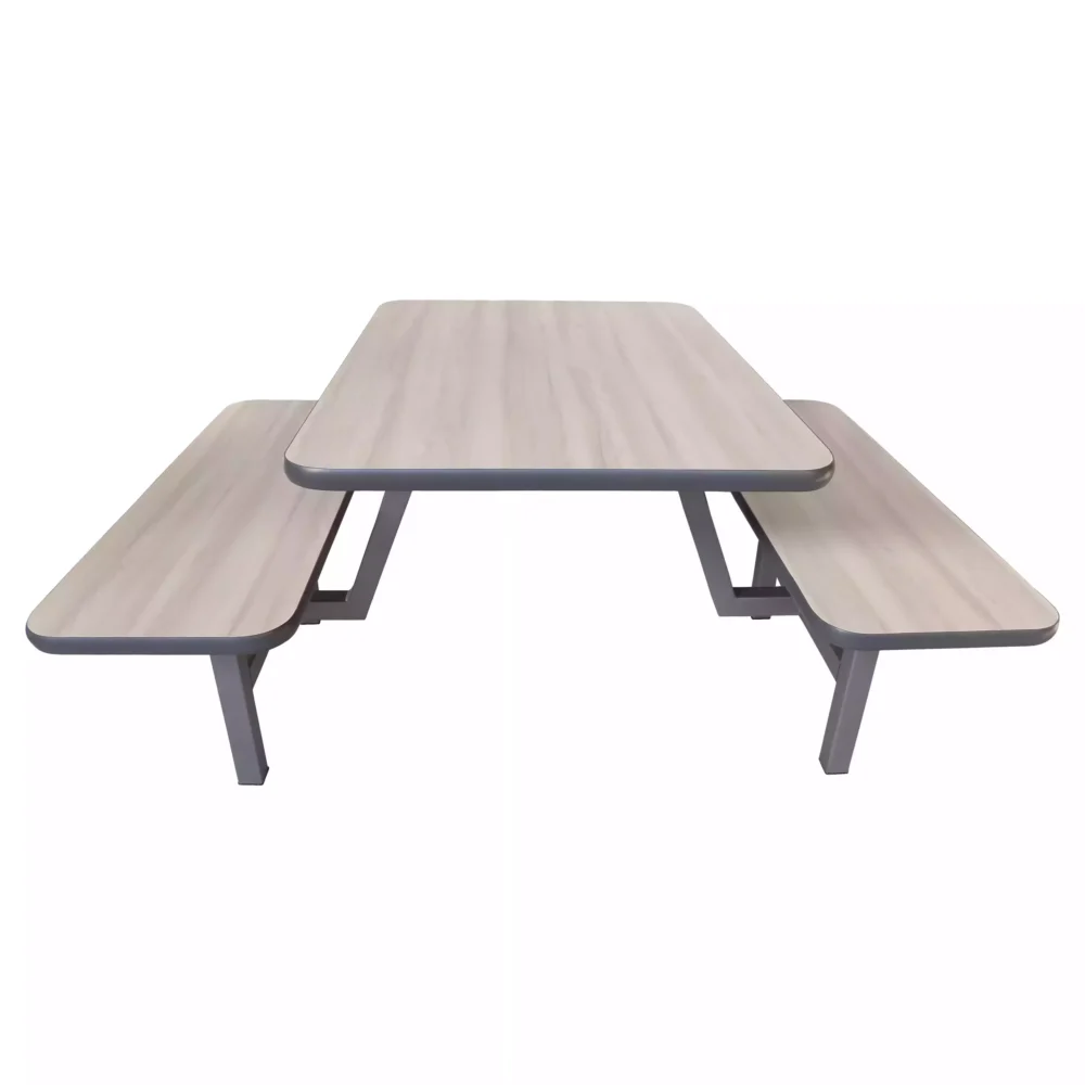 DSCN0102 scaled 3 Módulo Fastfood FF-250-4 para 4 Personas con Asientos y Mesa Integrados. Resistente equipo de Larga Vida que se acomoda muy bien en Comedores de Empleados y Plazas Comerciales. Fabricado en Acero de 2” cal. 14 Esmaltado Electrostáticamente en color a elección. Mesa con cubierta en Laminado en color y estilo a elección con Canto Perimetral en PVC. Asientos acojinados y tapizados en vinil en color a elección. Los asientos pueden ir del mismo material de la cubierta. Medidas 1.10x1.70x0.75 mts. *También se fabrica de 6 y 8 Personas.  Regresar a Módulos Fastfood