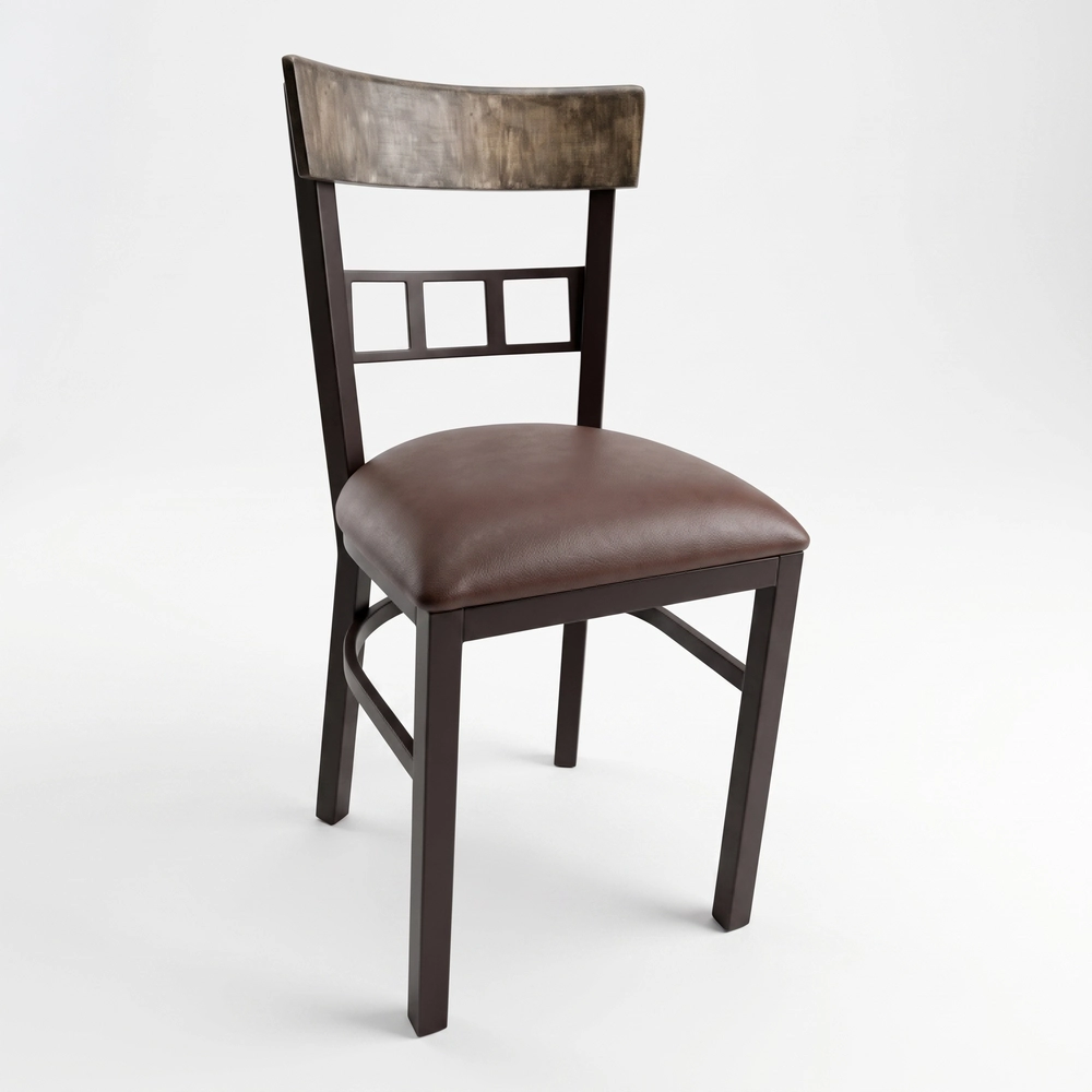 Silla de Madera y Acero para Restaurante 2060
